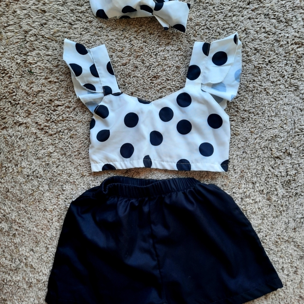 Two Piece Polka Dot Outfit